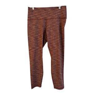 Athleta Transcend Textured 7/8 Leggings Size 1X Tights Orange NWOT